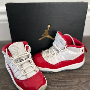 Nike Jordan Kids Red and White Sneakers